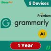 Grammarly Premium (AI) Account 1 year 5 Devices