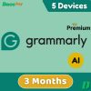 Grammarly Premium (AI) Account 3 Months 5 Devices