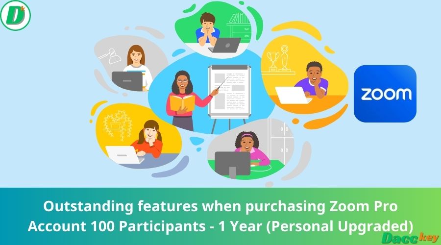 Outstanding features when purchasing the Zoom Pro Account 100 Participants - 1 Year (Personal Upgraded)
