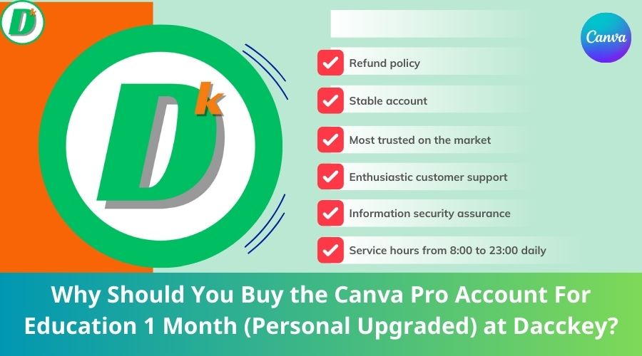 Why Should You Buy the Canva Pro Account For Education 1 Months (Personal Upgraded) at Dacckey?