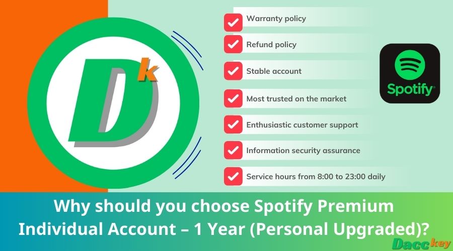 Why should you choose Spotify Premium Individual Account – 1 Year (Personal Upgraded)