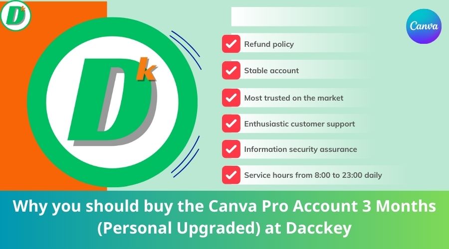 Why you should buy the Canva Pro Account 3 Months (Personal Upgraded) at Dacckey