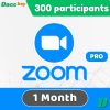 Zoom pro account 300 participants 1 Month