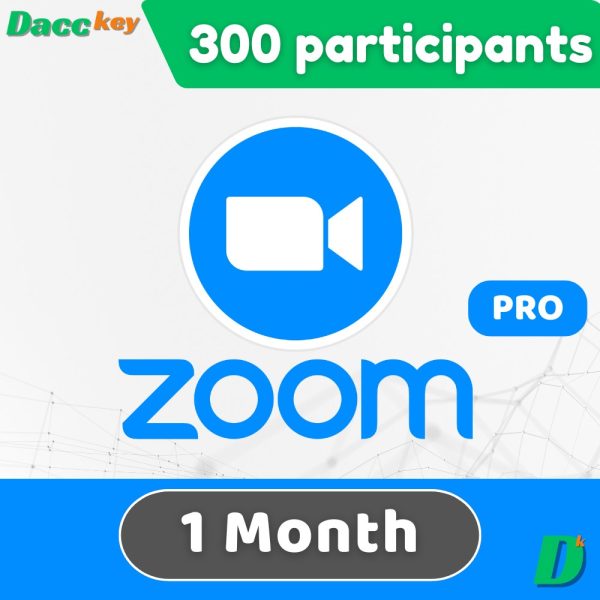 Zoom pro account 300 participants 1 Month