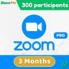 Zoom pro account 300 participants 3 Months