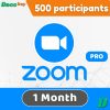 Zoom pro account 500 participants 1 Month