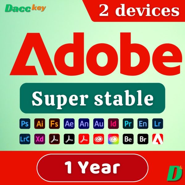 super stable adobe account 2 device 1 year